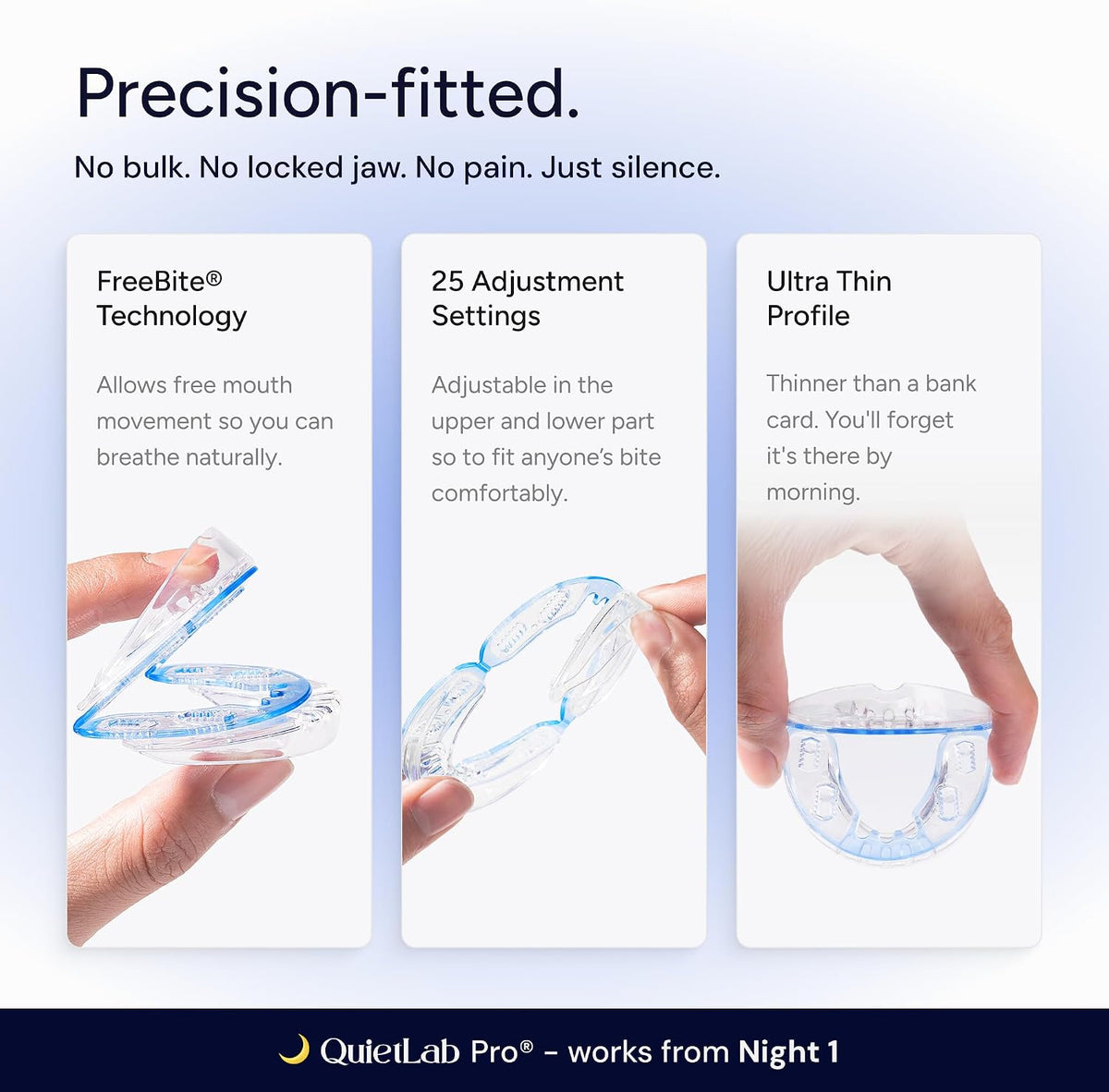 QUIETLAB® Mouth Guard for Sleeping - Anti-Snoring Device, Custom Fit